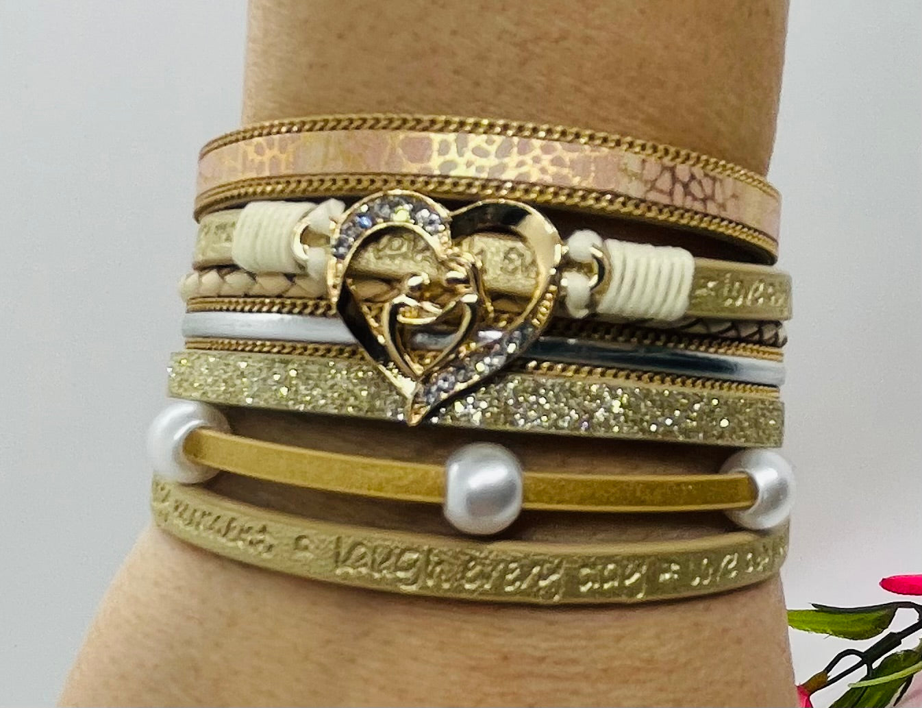 Heart Multi-Strand Bracelet