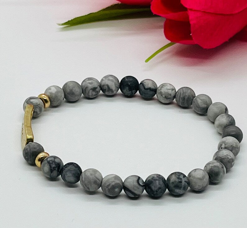 Faith Gemstone Beaded Bracelet