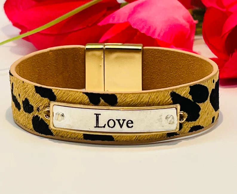 Animal Print Leather Bracelet For Women