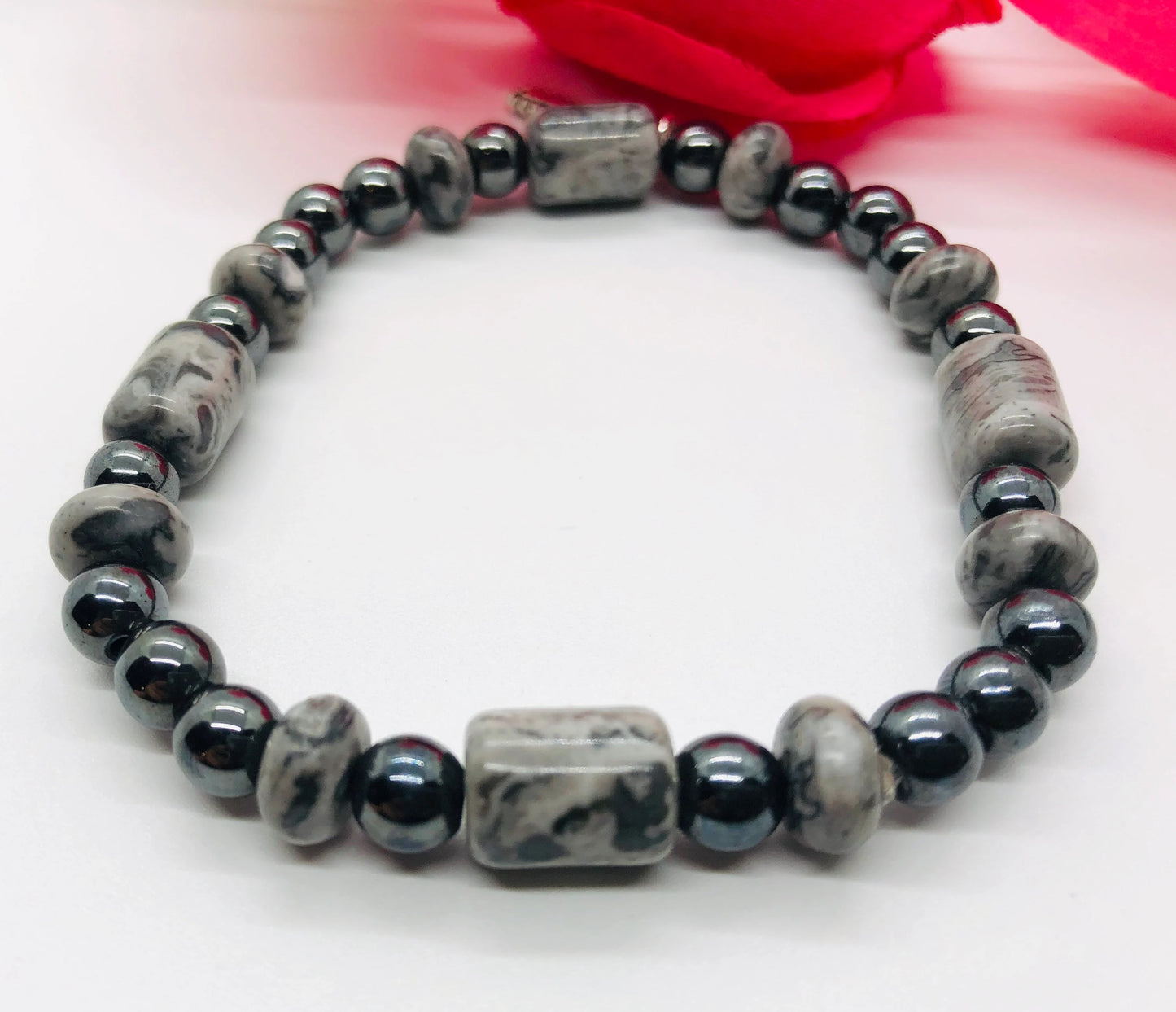 Tibetan Cross Beaded Charm Bracelet