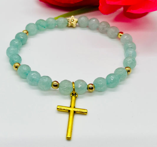 Women's Cross Beaded Bracelet