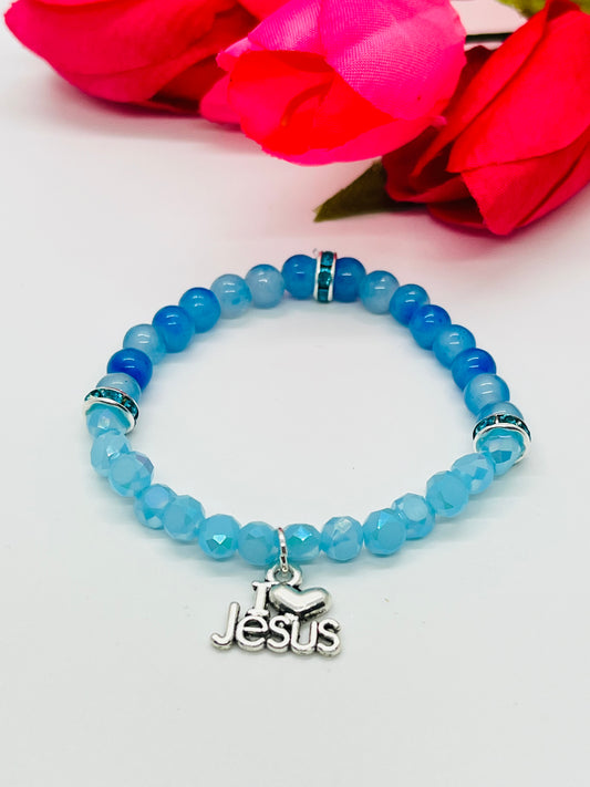 I Love Jesus Charm Bracelets For Women