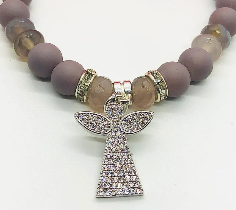 Bling Angel Gemstone Beaded Bracelet