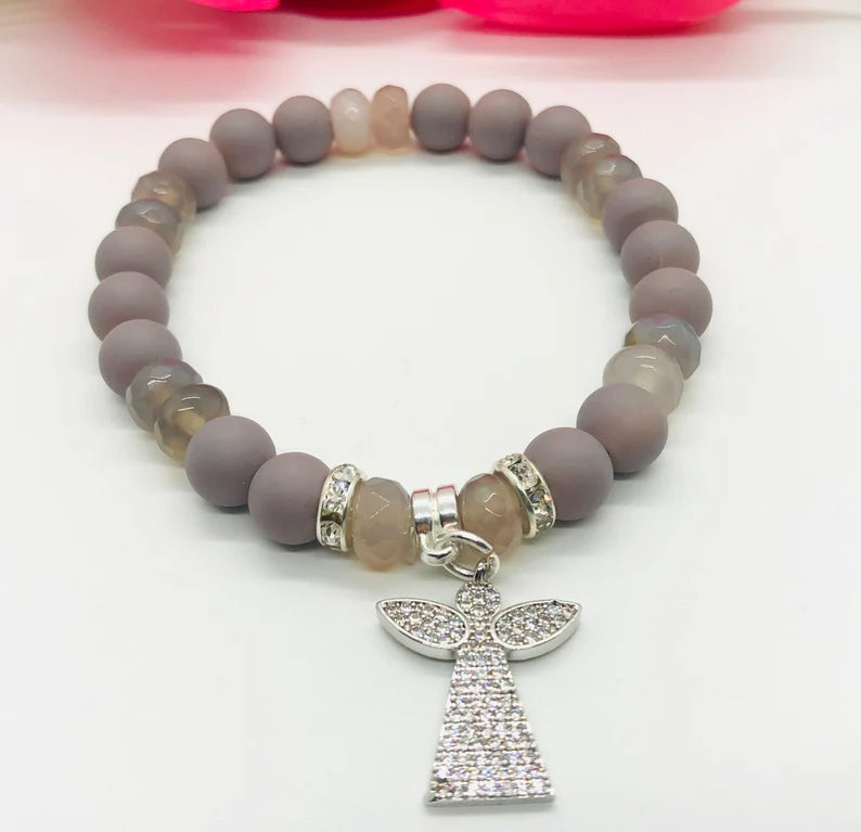 Bling Angel Gemstone Beaded Bracelet