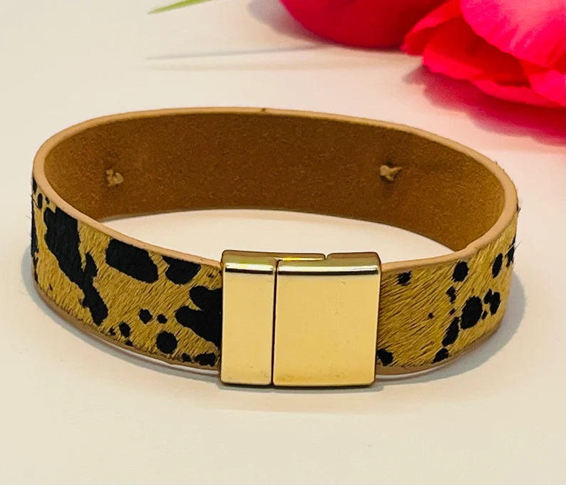 Animal Print Leather Bracelet For Women