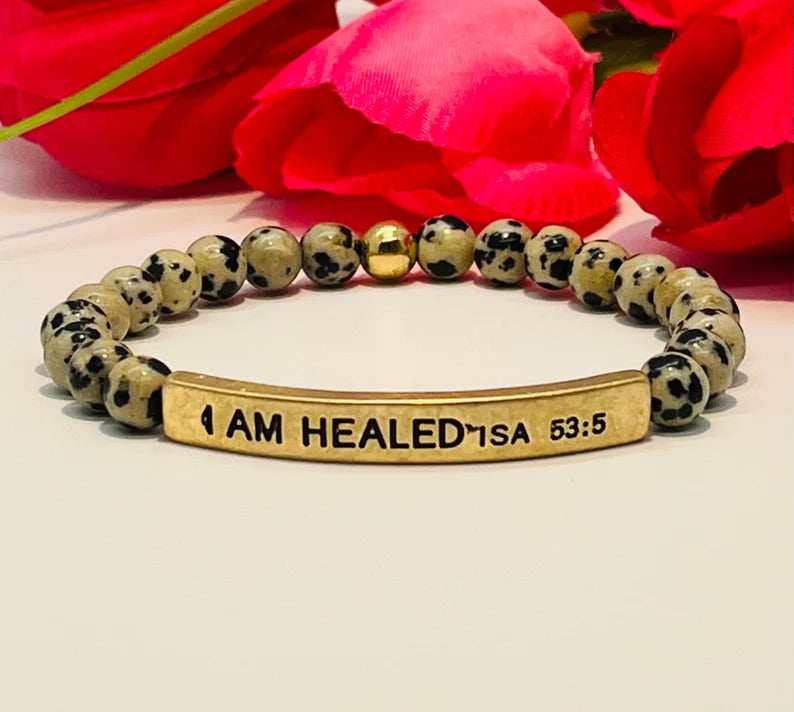 Isaiah 53:5 Inspirational Beaded Bracelets For Women