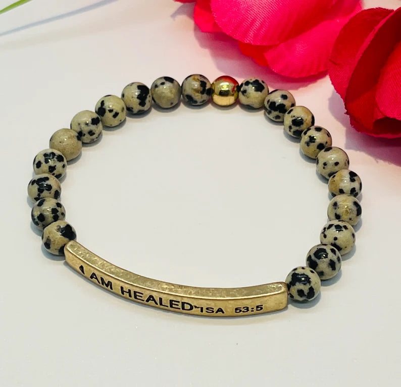 Isaiah 53:5 Inspirational Beaded Bracelets For Women