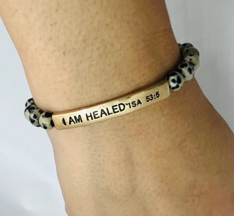 Isaiah 53:5 Inspirational Beaded Bracelets For Women