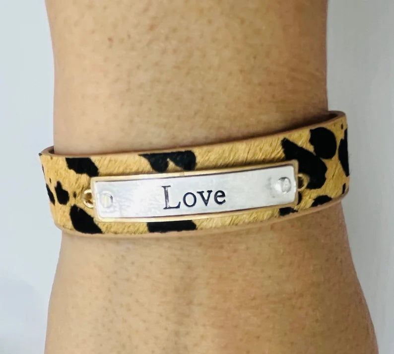 Animal Print Leather Bracelet For Women